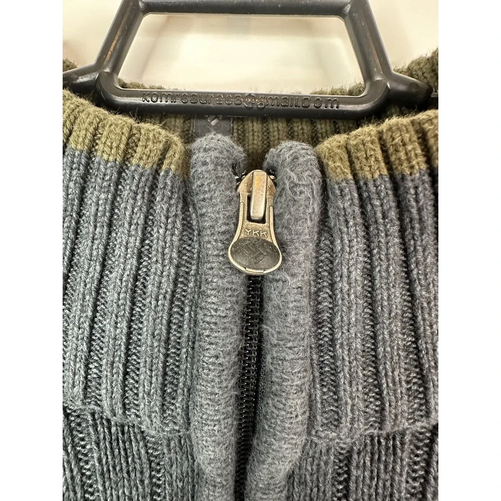 Columbia‎ Mens XXL Sweater 1/4 Zip Pullover Gray Knit Ribbed Mock Neck
